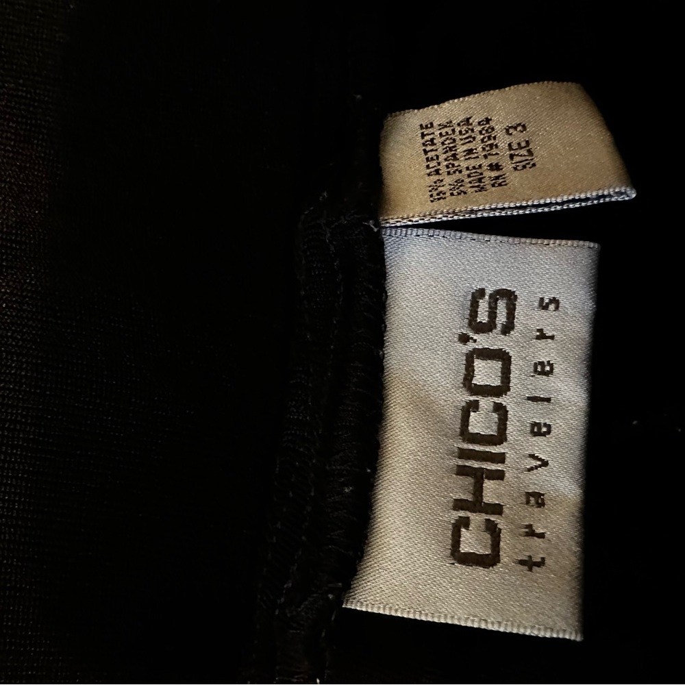 Chico's Black Travelers Top